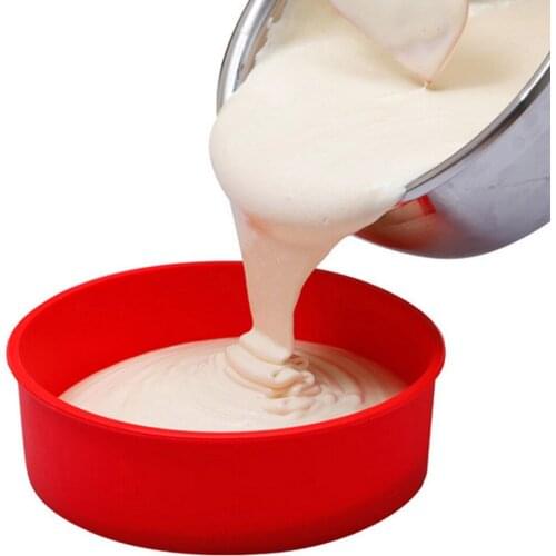 Kitchen Bakeware DIY Desserts Baking Mold Silicone Cake Round Shape Mold Mousse Cake Moulds Baking Pan Tools Random Color