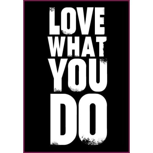 Decorative Fun Magnets , Creative Gift Love What You Do Rectangle Metal Fridge Magnet 829