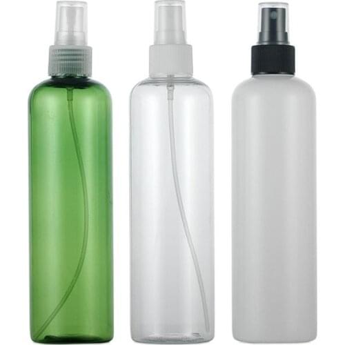 Clear White Green 300ML X 20 Refillable Plastic Mist Spray Perfume Bottles For Liquid PET Containers Travel Packaging Bottle