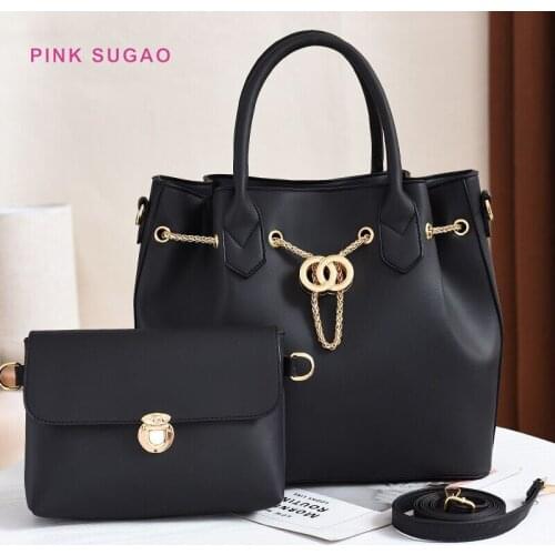 Pink Sugao luxury handbags women bags designer tote bag purses and handbags crossbody bag for women 2PCS set composite bag new