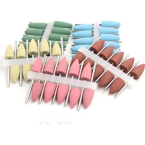 10PCS Rubber Mounted Point Grinding Head 2.35MM Shank Dremel Grinder Rotary Tools