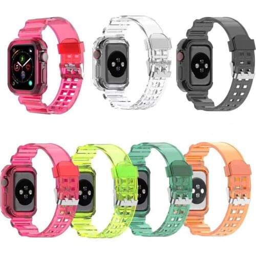 Silicone Strap For iWatch serie3 SE 4 5 6 Band TPU Belt Smartwatch Wristband Sport Bracelet For Apple Watch 40mm 44mm 38mm 42mm