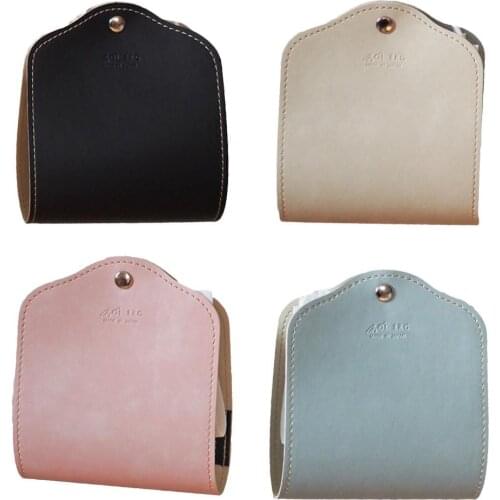 Folding Face Cover Storage Case PU Portable Folder PU Leather Mask Storage Clip Mask Storage Case
