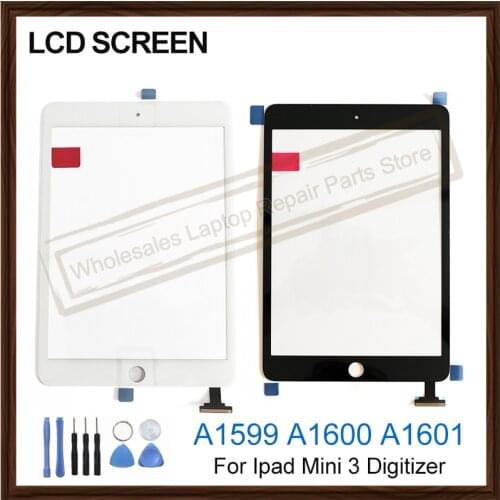 7.9" LCD Glass Screen For Ipad Mini 3 Digitizer Front Glass A1599 A1600 A1601 LCD Touch Screen Panels White Black
