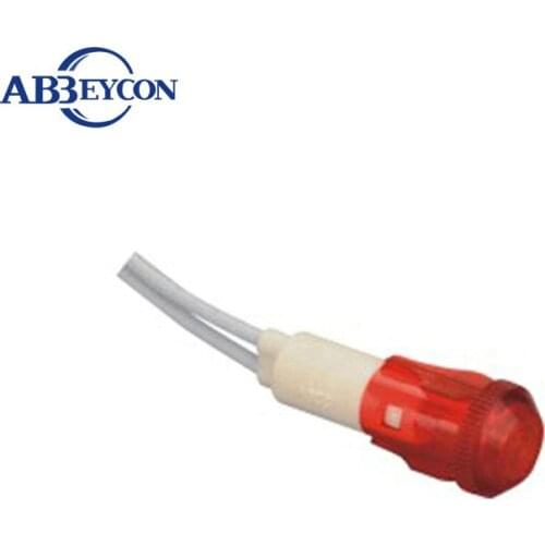 10mm Dia pilot light 6v pilot lamp with wire 220V Car Marine Boat LED Warning Dashboard Signal Pilot Neon Indicator Red Green