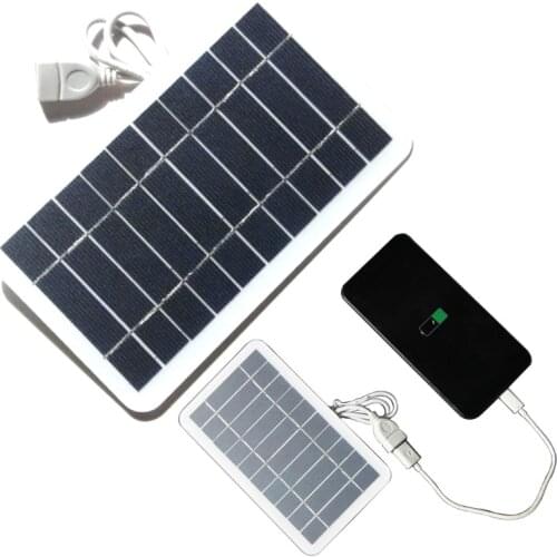 Outdoor Phone Battery Power Bank 2W Flexible Solar Panel with USB Port Camping Charging Battery for Mobilephone