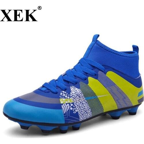 XEK Soccer Boots\Shoes Sports For Man Outdoor Football shoes\Boots 3 Colors PU Boy Sneakers Men GSS27