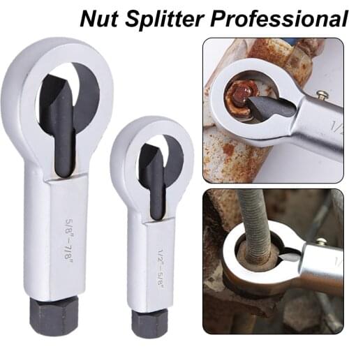 Z&Y 1/2''-5/8'' & 5/8"-7/8" Sliding Tooth Nut Remover Break Manually Metal Nut Break Pressure Tool Nut Splitter Cracker Remover