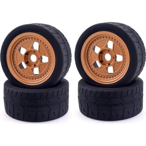 ZD 4Pcs 109X51mm Wheel Tires Tyre 17mm Hex for 1/7 ZD Racing EX-07 EX07 Arrma Infraction Felony RC Car Upgrade Parts
