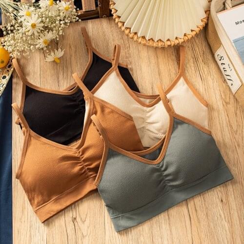 Linbaiway Wireless Push Up Women Sexy Padding Underwear Bralette Tops Female Pink Sports Fitness Brassiere Soutien Gorge Femme