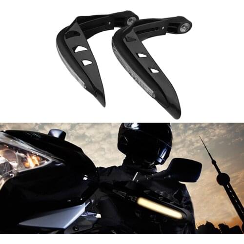 2Pcs Universal Motorcycle Handguards Handguards with LED Light Motorcycle Handguard Handlebar Protector