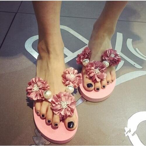 2017 Shoes Women sandal ladys women Pink Flats sandals women Beach home flip flops slippers sandals Flip-Flops