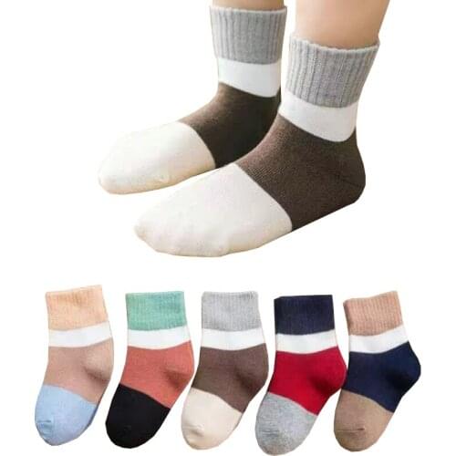 5Pair/lot childrens socks autumn and winter boys and girls cotton casual socks