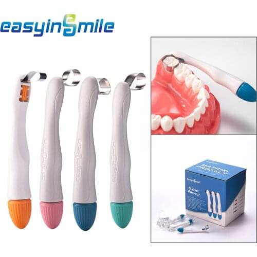 50PCS EASYINSMILE Dental Sectional Profect Matrix Bands Hold Adjust Pre Formed 4.5/6.0MM Ring System Tool for Teeth Filling