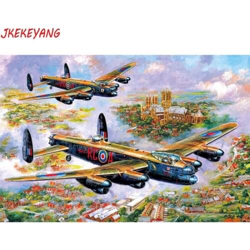 5D DIY square/round Diamond painting Retro airplane Cross Stitch Diamond Embroidery Pattern Rhinestone J1673