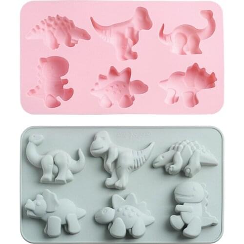 6 Grids Different Shapes Dinosaur Cake Silicone Mold DIY Handmade Soap Mold New Cake Decorating Tools Silicon Mold Pastry Tools