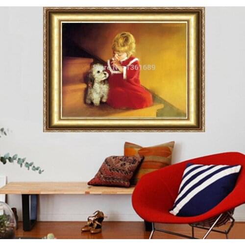 Diamond Embroidery Dog Baby Beautiful New Arrival Needlework Diy Diamond Painting Decor Cross Stitch Full Square Diamond Mosaic