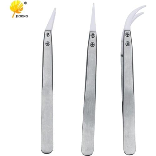Anti-static Ultra Precision Stainless Tweezers for Eyelash Extension Anti Acid ESD Tweezer