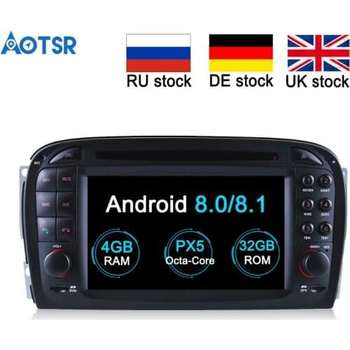 Android 8.0 Car GPS Navigation Car radio DVD player Headunit For Mercedes Benz SL R230 SL500 2001-2007 multimedia Satnav
