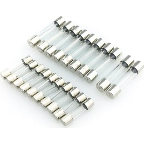 10 pcs sold 5*20mm 6*30mm fast-acting glass tube fuse 5x20mm 6x30mm 250V 0.5 1 2 3 4 5 6 8 10 15 20 25 30 A AMP fuse