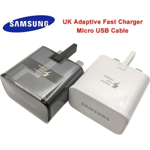 Samsung Fast Charger UK Plug Adapter 9V/1.67A Quick Fast Charge Micro USB Cable for Galaxy S6 S7 Edge A3 A5 A7 2016 A10 Note 5 4