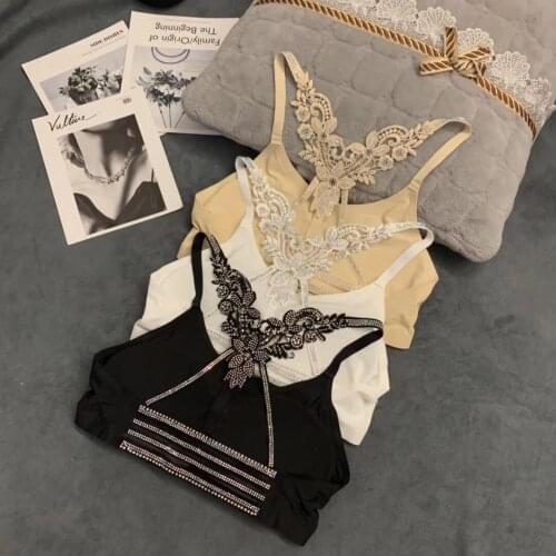 Beauty Back Cross Strapless Bra Rimless Bra Sports Wrap-around Summer Sexy Gather Camisole Female Student Underwear