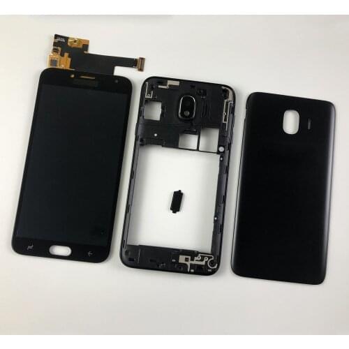 For Samsung Galaxy J4 2018 SM-J400 LCD Display Touch Screen Digitizer Display+Housing Middle Frame Cover+Battery Back Cover