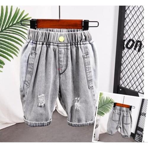 New Kids Boys Denim Shorts Boys Casual Solid Soft Cotton Jeans Shorts Summer Toddler Clothing For Baby Boys 2-8Year