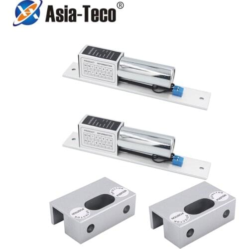 Stainless Steel Electric Bolt Lock DC 12V Solenoid Electric Door Lock and Aluminium Alloy Clamp Bracket