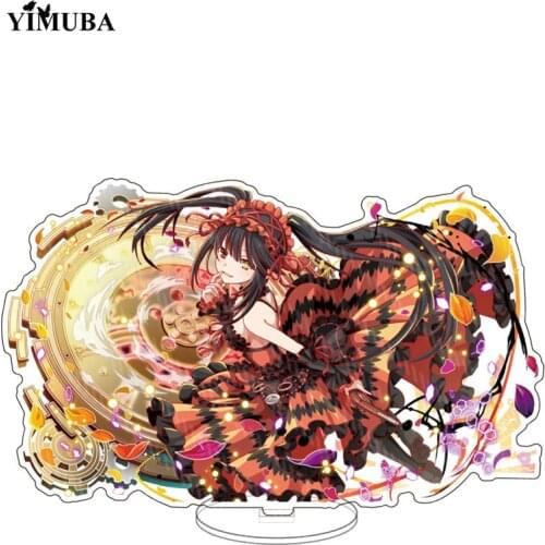 Date A Live Anime Figures Collection Standing Sign Keychain Desk Decor Tokisaki Kurumi Yatogami Tohka Acrylic Stand Model Plate