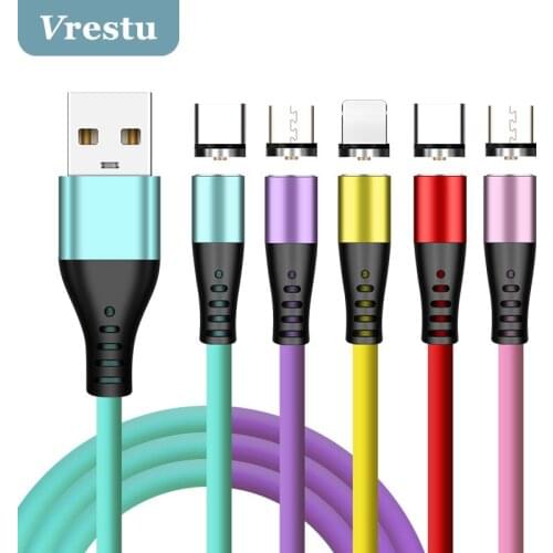 LED Silicone Cable Micro USB Type C Fast Charging Cables for iPhone Samsung Huawei Xiaomi Tablets iPad Phone Multi Charger Cord