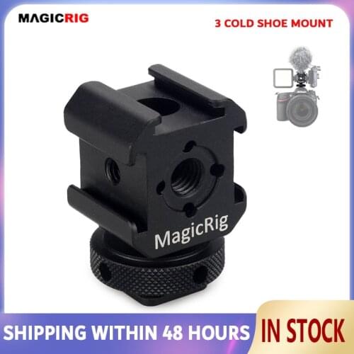 MAGICRIG Cold Shoe Mount for DSLR Camera for Microphone Flash Display LED Video Light Mount Adapter on Camera - Y118