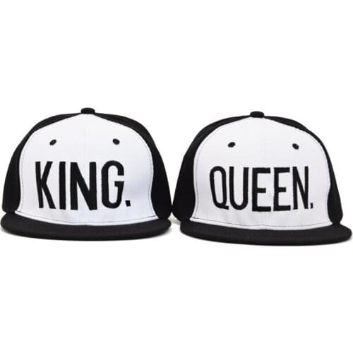 Fashion Hip-hop Style Baseball Cap Caps KING QUEEN Printing Snapback Hat Men Women Couple Baseball Cap Gifts