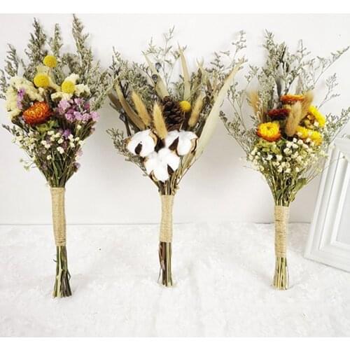 Natural Dried Flowers Gypsophila Bouquet Dry Plants Flower Arrangement DIY Wedding Home Decoration Materials