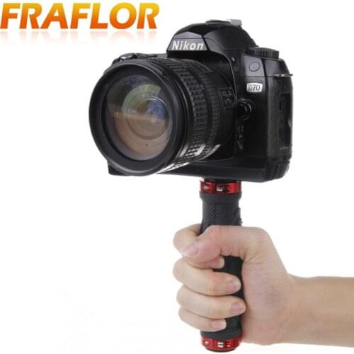 SLR DSLR Camera Rubber Handle Tripod Holder Small Handheld Stabilizer Flash bracket Kit with 1/4 Screw Hole Photo Studio Kit
