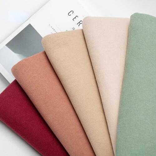 Pure Cotton Sweater Fabric for Winter Clothes Thickened Plush Dress Coat Sports Cover Fabric DIY Patchwork Sewing Manual Cloth
