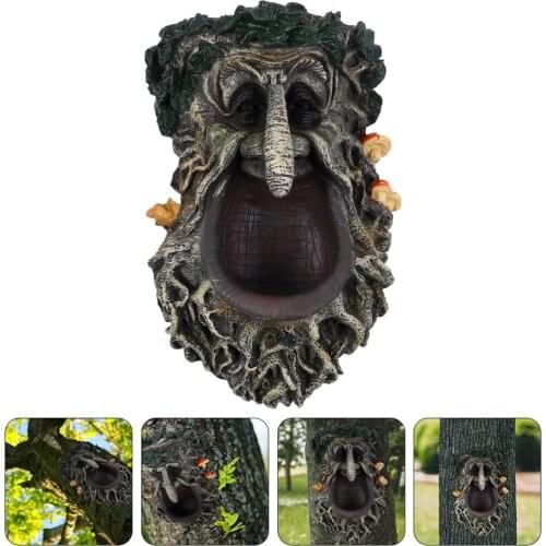 Outdoor Hanging Bird Feeder Tree Face Wild Bird Feeder Park Decoration Bird Feeder Decoration