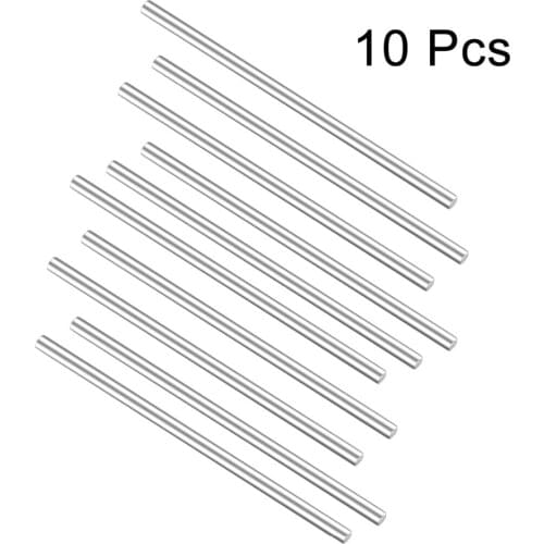 Uxcell 10Pcs Round Stainless Steel Shaft Rod 3mm 2mm Dia for DIY Toy RC Car Model Part 80mm 140mm 130mm 120mm Length