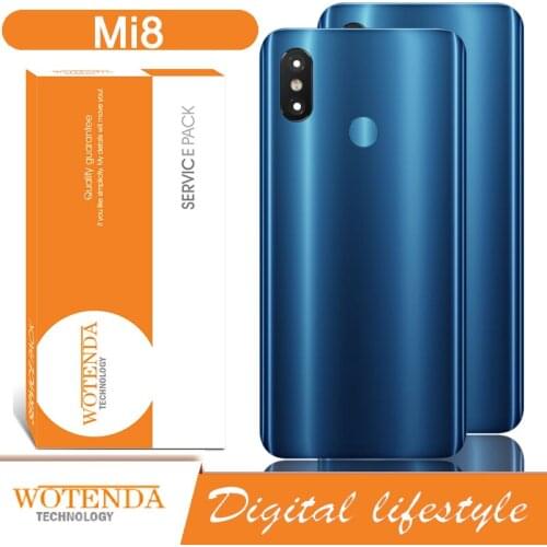 High quality Back Housing Replacement for Xiaomi Mi 8 Back Cover Battery Glass adhesive Sticker for Xiaomi Mi8 Rear cover