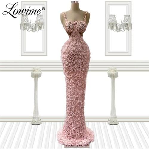 Abendkleider Pink Beaded Party Dresses 2021 Customized Formal Evening Gowns For Middle East Women Long Celebrity Prom Dresses