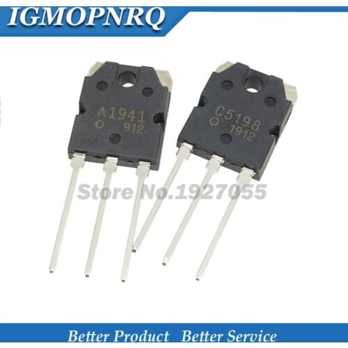10PCS 5pairs 2SC5198 2SA1941 TO-247 (5PCS A1941 + 5PCS C5198) 140V10A TO-3P Transistor authentic