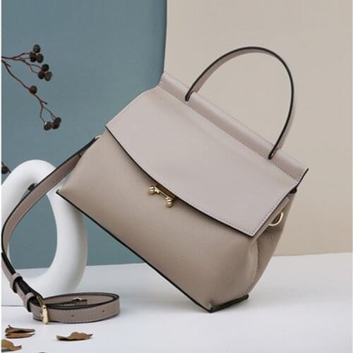 2021 New Fashion Large-capacity Messenger Bag Genuine Leather High-quality All-match Simple Shoulder Portable Female Bag Purses