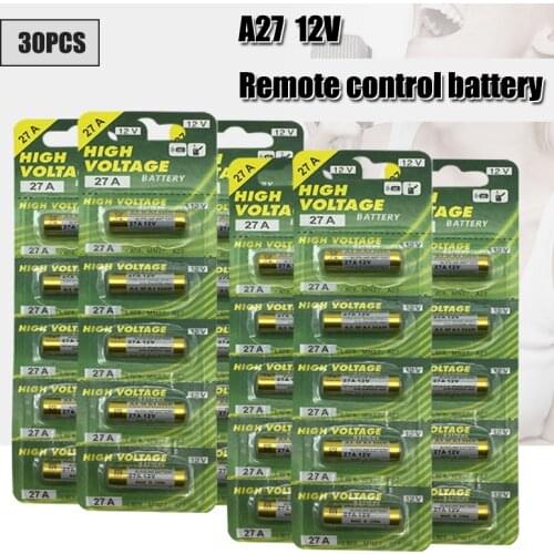 30PC New Dry Alkaline Battery 27A 12V A27 For Doorbell Car alarm Remote control G27A MN27 MS27 GP27A A27 L828 V27GA ALK27A A27BP