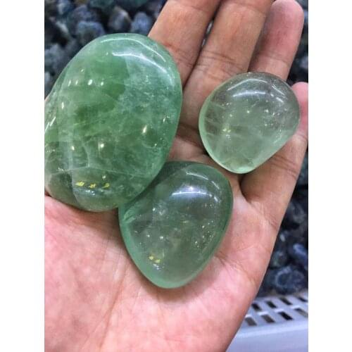 500g，natural green fluorite gravel to play, smooth stone, garden aquarium decorations and household furnishings