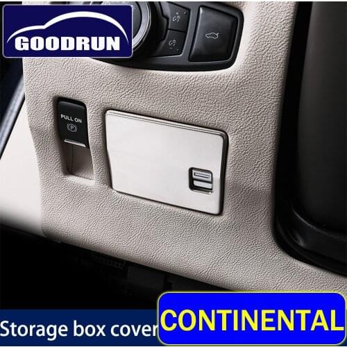 For Lincoln CONTINENTAL Stainless Steel Interior Decoration Accessories Car Glove Storage Box Handle Cover Trim Sticker