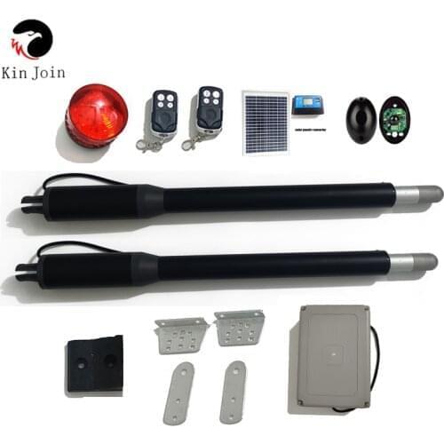 Solar Automatic Opener Operator Linear Actuators Swing Gate Opener Motor Dual Arm with Remote Controls Optional C05