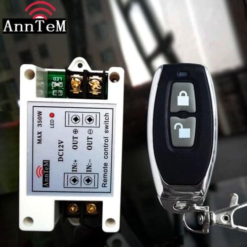 RF 1CH Wireless Relay Remote Control Switch DC12v DC8vto15v Transmitter High Power LED Home Learning Code Receiver off-on Motor