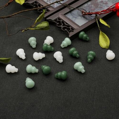 High Quality 10Pcs/lot 16x12mm Gourd Shaped Glass Beads Handmade Needlework Beads For Craft Making DIY Scrapbook Decoration