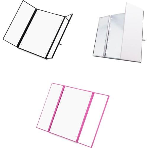 CSHOU180 Folding LED light luminous mirror three fold princess three desktop vanity mirror magnifying glass