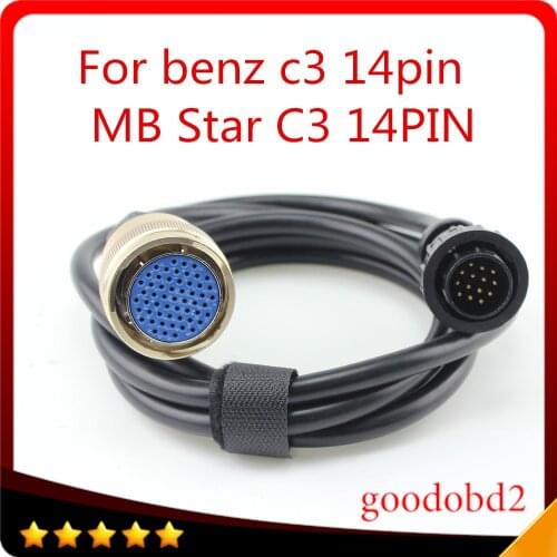 For Benz MB Star C3 14PIN Cable OBD II 14 Pin connect Cable car diagnostic tool Star C3 Multiplexer Tool-Xentry Cable